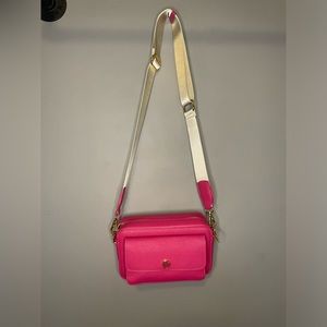 Pink Leather Crossbody Bag